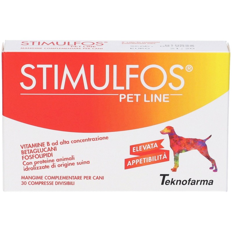 Aspetto del prodotto Stimulfos Pet Line Cane Integratore Vitaminico per Cani 30 Compresse