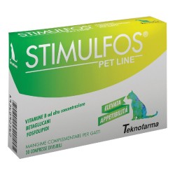 Confezione commerciale diStimulfos Pet Line Gatto Integratore Vitaminico per Gatti 30 Compresse Confezione commerciale diStimulfos Pet Line Gatto Integratore Vitaminico per Gatti 30 Compresse