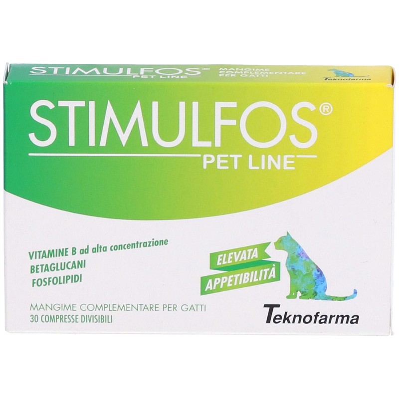 Vista del prodotto Stimulfos Pet Line Gatto Integratore Vitaminico per Gatti 30 Compresse Vista del prodotto Stimulfos Pet Line Gatto Integratore Vitaminico per Gatti 30 Compresse