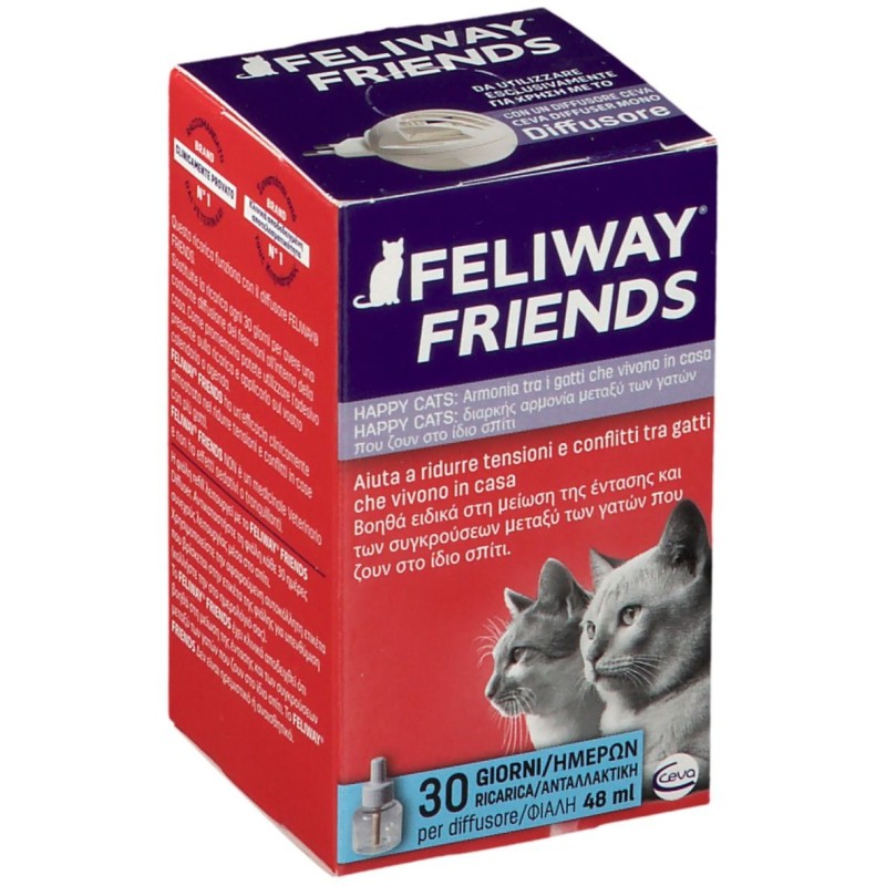 Immagine reale di Feliway Friends Ricarica Diffusore per Tensioni tra Gatti 48ml Immagine reale di Feliway Friends Ricarica Diffusore per Tensioni tra Gatti 48ml