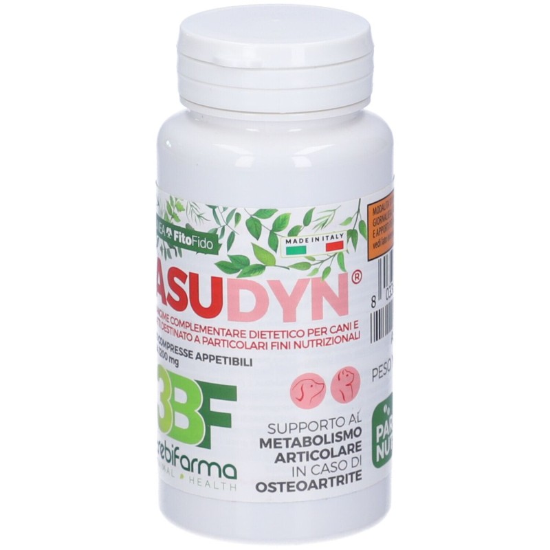 Dettaglio del packaging di Asudyn per Metabolismo Articolare Barattolo 60 Compresse 1200 mg