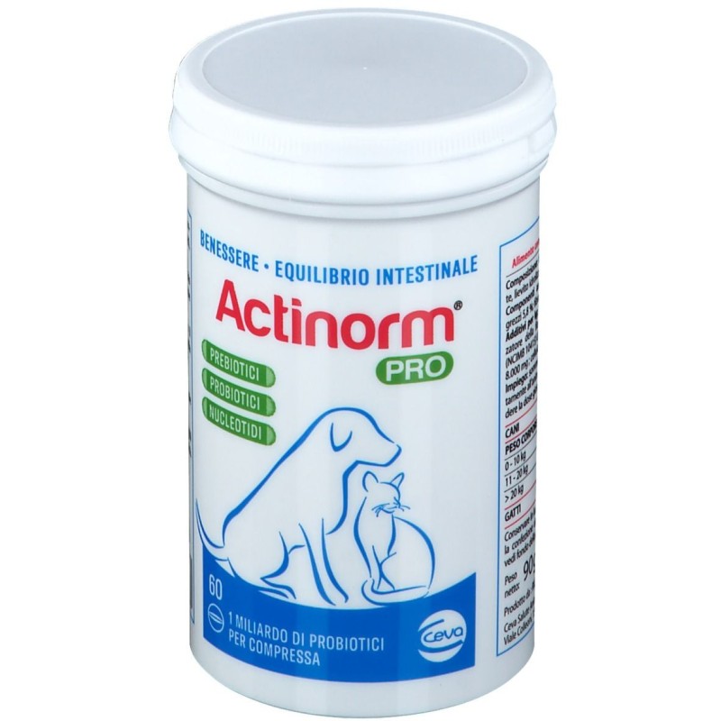 Vista del prodotto Actinorm Pro Mangime Complementare Veterinario per Cani e Gatti 60 Compresse