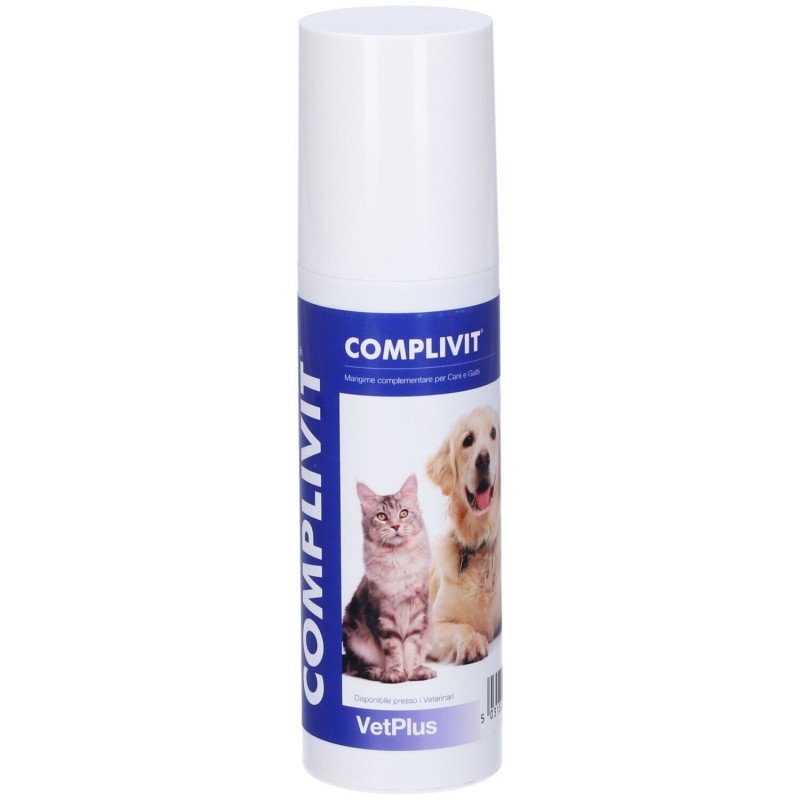 Foto ravvicinata di Complivit Integratore Vitaminico Veterinario per Cani e Gatti 150g