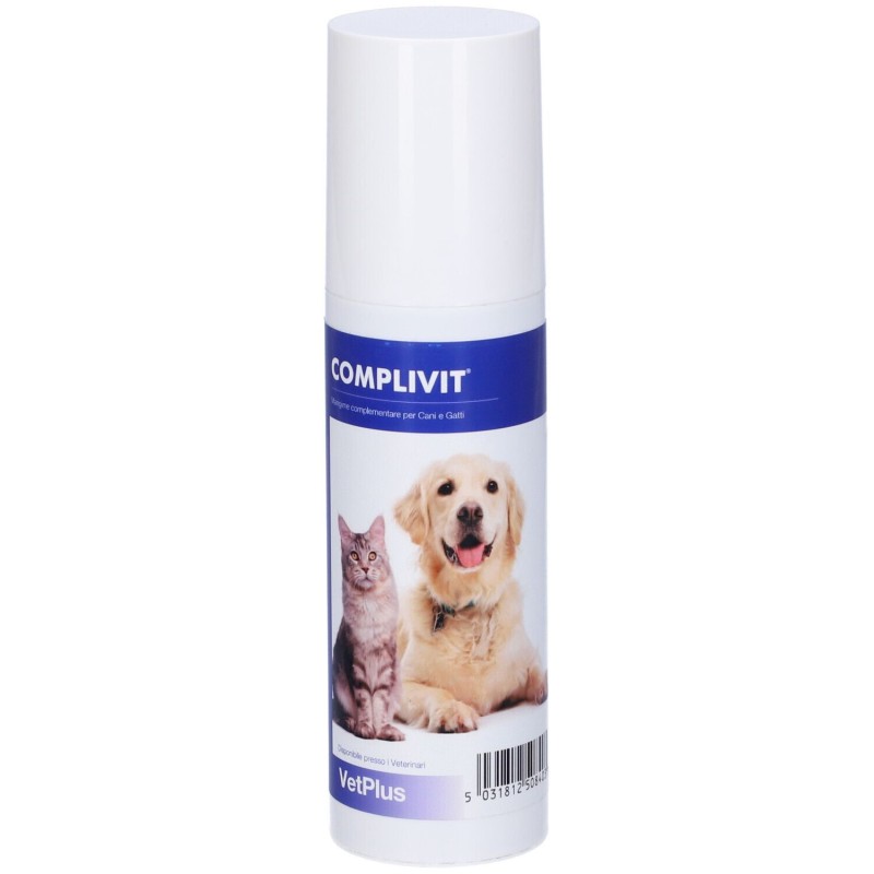 Confezione commerciale diComplivit Integratore Vitaminico Veterinario per Cani e Gatti 150g