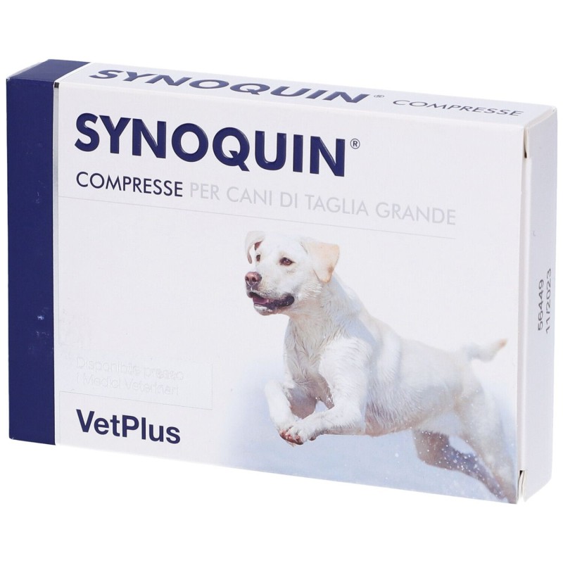 Foto illustrativa del packaging di Synoquin Efa Large Breed Integratore per Cani 30 Compresse