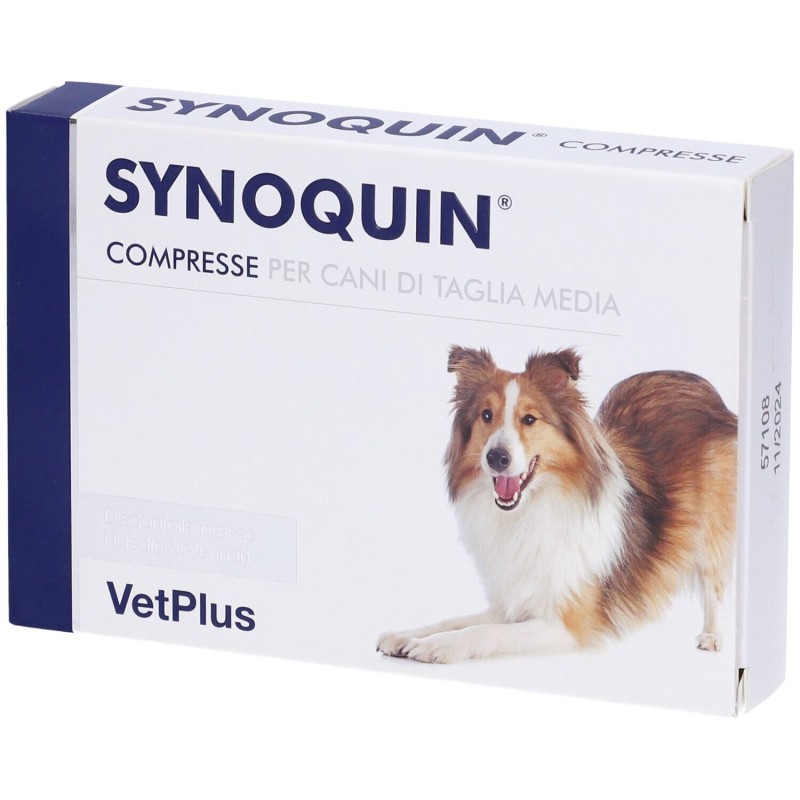 Pack ufficiale del prodotto Synoquin Efa Medium Breed Integratore per Articolazioni Cani 30 Compresse