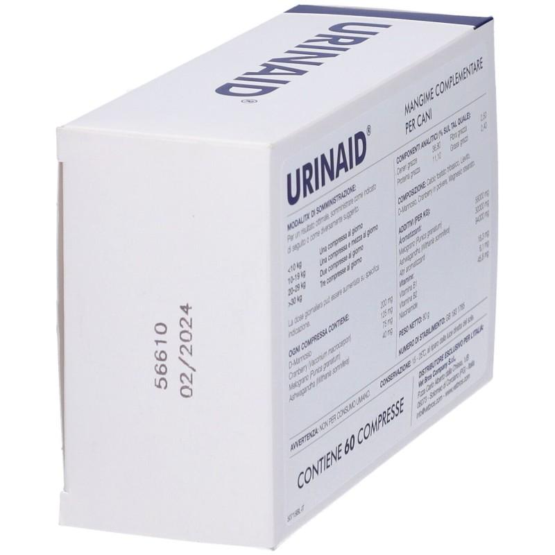 Pack ufficiale del prodotto Urinaid Cani Integratore per Cani 60 Compresse