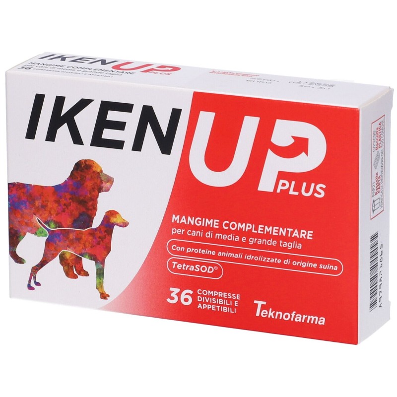 Confezione sigillata di Iken Up Plus Integratore Energetico Veterinario per Cani Taglia Grande 36 Compresse