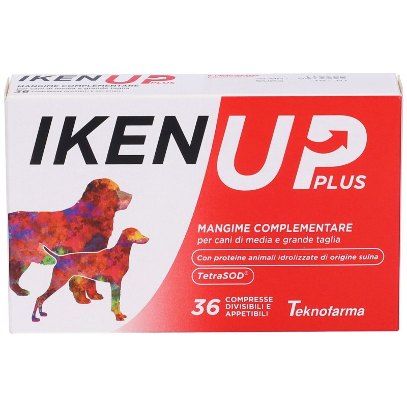 Foto esplicativa di Iken Up Plus Integratore Energetico Veterinario per Cani Taglia Grande 36 Compresse