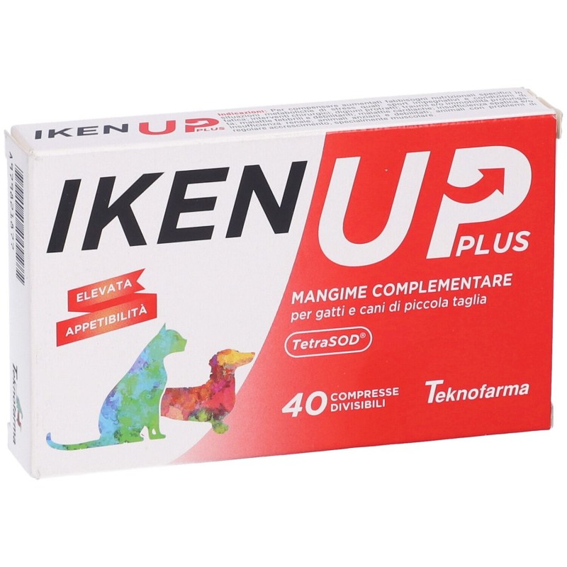 Immagine reale di Iken Up Plus Integratore Energetico Veterinario per Cani e Gatti Taglia Piccola 40 Compresse
