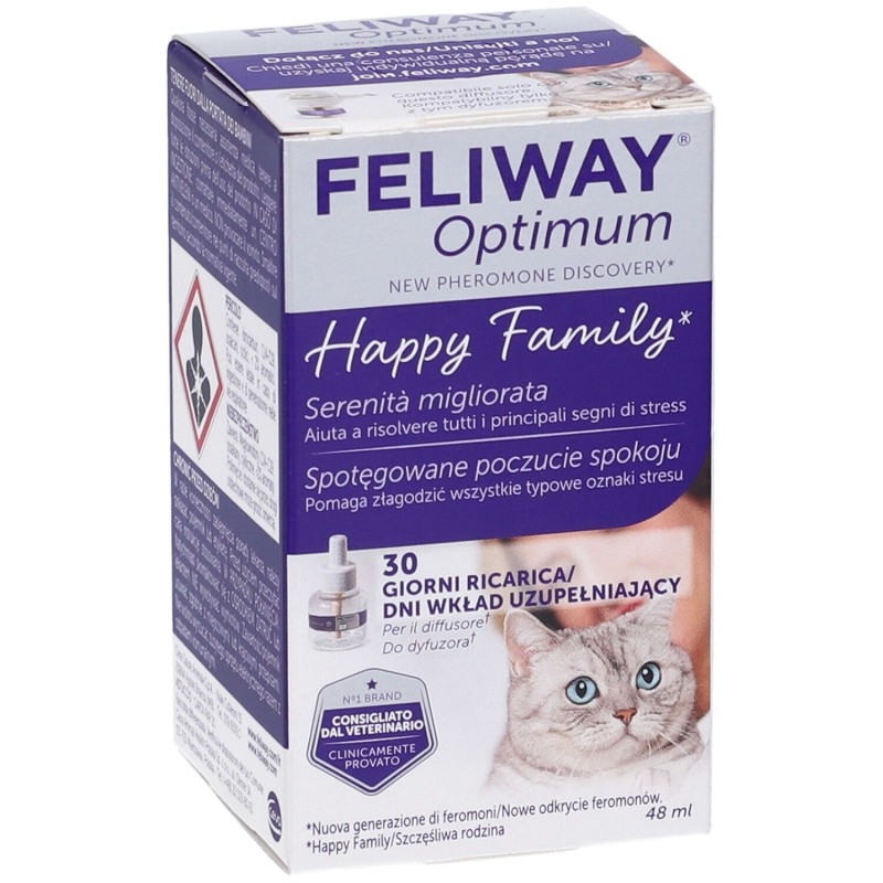 Aspetto del prodotto Feliway Optimum Soluzione Antistress per il tuo Gatto Ricarica 48ml