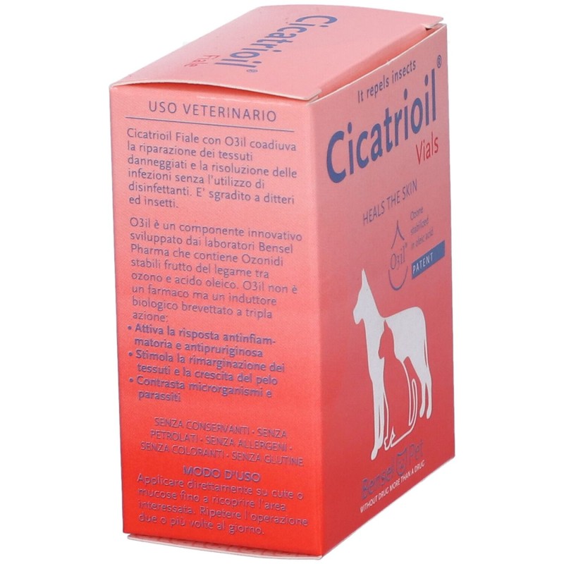 Scatola originale del prodotto Cicatrioil Fiale per Rigenerazione e Riparazione Ferite 5 Flaconi da 5ml