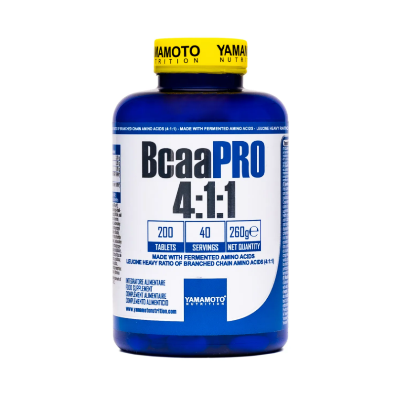 confezione di Yamamoto BCAA PRO 4:1:1 Aminoacidi Ramificati per Recupero 200 Compresse confezione di Yamamoto BCAA PRO 4:1:1 Aminoacidi Ramificati per Recupero 200 Compresse