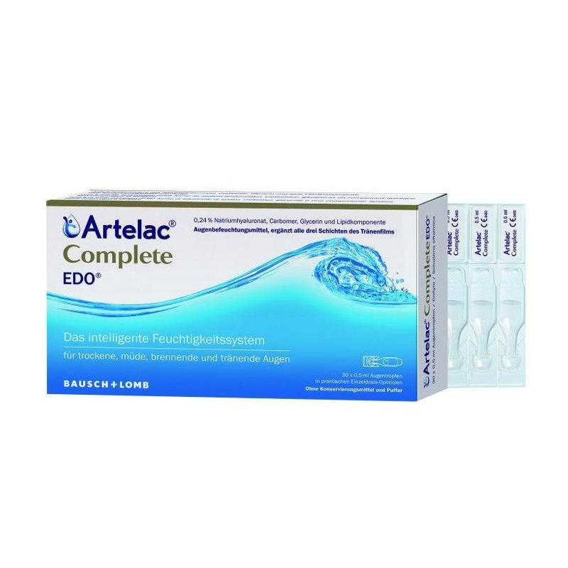 confezione di Artelac Complete Collirio per Occhi Secchi 30 Fiale Monodose