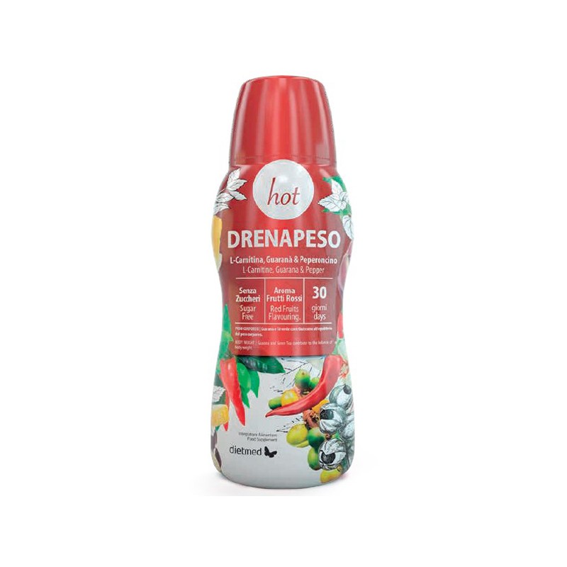 confezione di Dietmed Hot Drenapeso Integratore Digestivo e Drenante 600ml confezione di Dietmed Hot Drenapeso Integratore Digestivo e Drenante 600ml