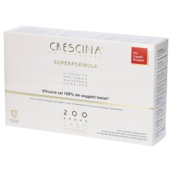Formato di Crescina Ri-Crescita Super Formula 200 Donna Tc 10 + 10 Fiale 3,5 ml Formato di Crescina Ri-Crescita Super Formula 200 Donna Tc 10 + 10 Fiale 3,5 ml
