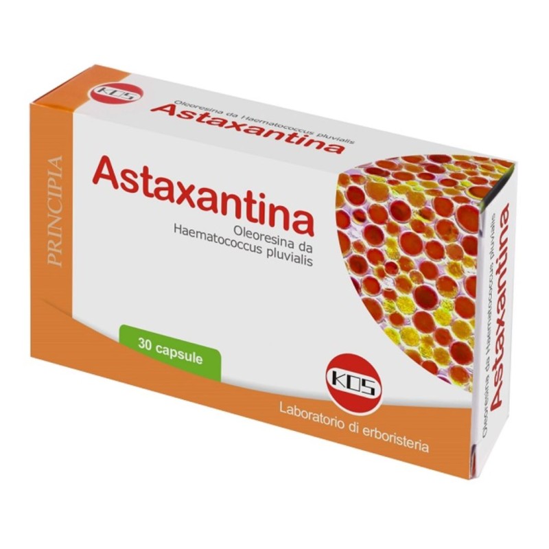Formato di Kos Astaxantina Integratore Alimentare a Base di Estratti Vegetali 30 Capsule