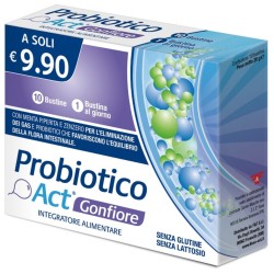 confezione Probiotico Act Gonfiore Integratore per Gas Intestinali 10 Bustine