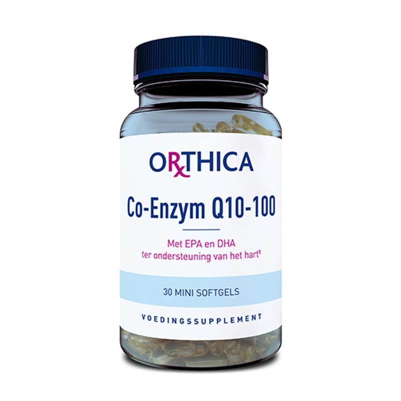 Formato di Orthica Co-Enzima Q10-100 Integratore con EPA e DHA a Supporto del Cuore 30 Perle