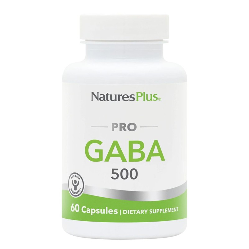 Formato di Natures Plus Gaba 500 Mg Integratore per Calma e Concentrazione 60 Capsule Formato di Natures Plus Gaba 500 Mg Integratore per Calma e Concentrazione 60 Capsule