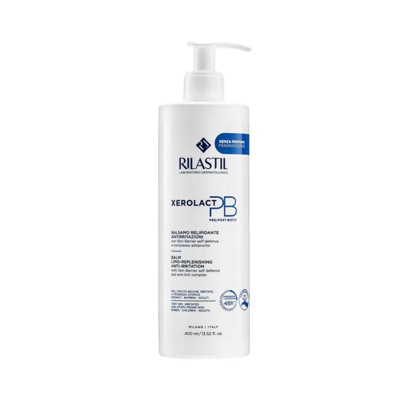 flacone di Rilastil Xerolact Pb Balsamo Relipidante Anti Irritazioni per Pelle Secca 400ml flacone di Rilastil Xerolact Pb Balsamo Relipidante Anti Irritazioni per Pelle Secca 400ml