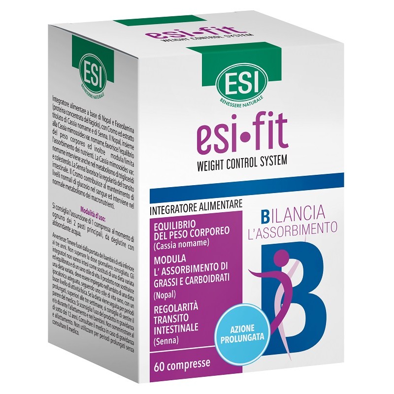Esi Fit Bilancia Azione Prolungata per Controllo Peso 60 Compresse Esi Fit Bilancia Azione Prolungata per Controllo Peso 60 Compresse