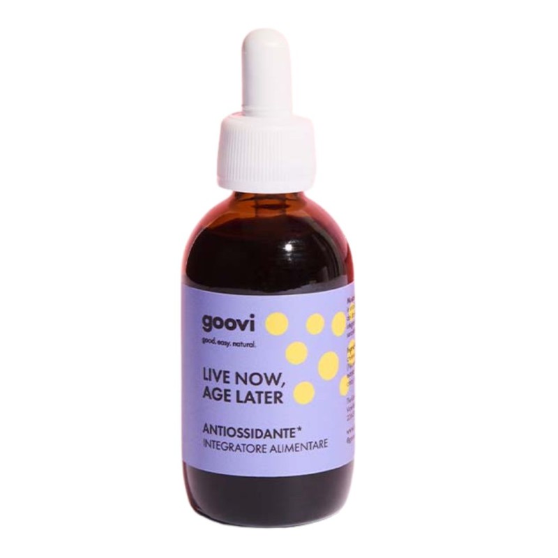 Formato di Goovi Integratore Antiossidante Live Now Age Later 50ml Formato di Goovi Integratore Antiossidante Live Now Age Later 50ml