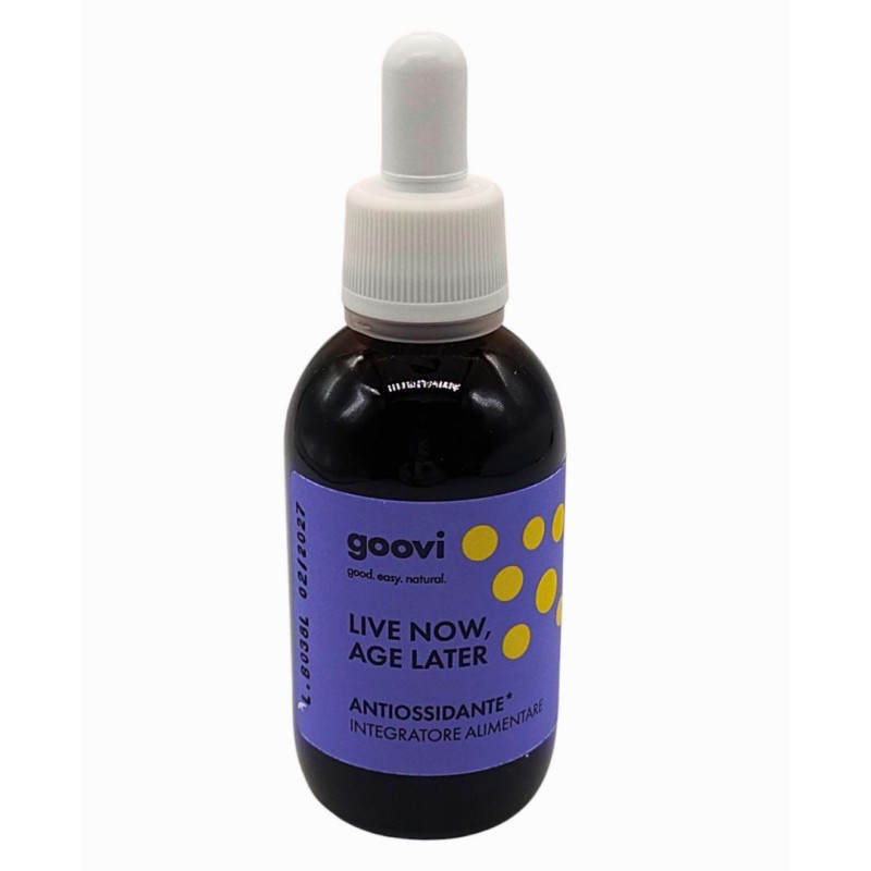 Flacone di Goovi Integratore Antiossidante Live Now Age Later 50ml Flacone di Goovi Integratore Antiossidante Live Now Age Later 50ml