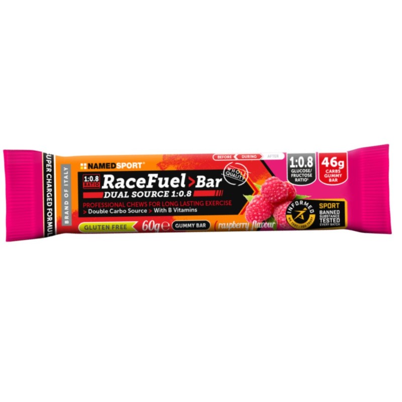 barretta Race Fuel Barretta energetica al lampone Rapida Digeribilità 60g barretta Race Fuel Barretta energetica al lampone Rapida Digeribilità 60g