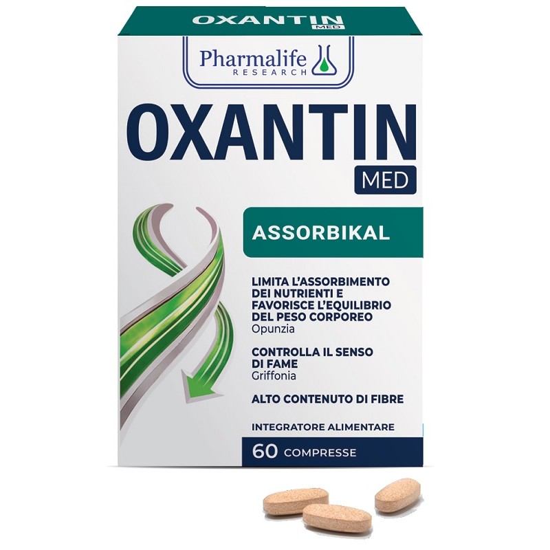 confezione di Oxantin Med Assorbikal Integratore per Controllo del Peso 60 Compresse confezione di Oxantin Med Assorbikal Integratore per Controllo del Peso 60 Compresse