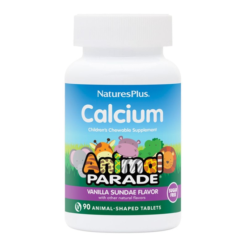 Formato di Natures Plus Animal Parade Integratore di Calcio Senza Zucchero Gusto Vaniglia 90 Tavolette Masticabili Formato di Natures Plus Animal Parade Integratore di Calcio Senza Zucchero Gusto Vaniglia 90 Tavolette Masticabili