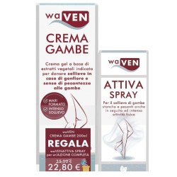 confezione di Waven Crema Gel per Gonfiore e Pesantezza Gambe 200ml + Spray 50ml confezione di Waven Crema Gel per Gonfiore e Pesantezza Gambe 200ml + Spray 50ml