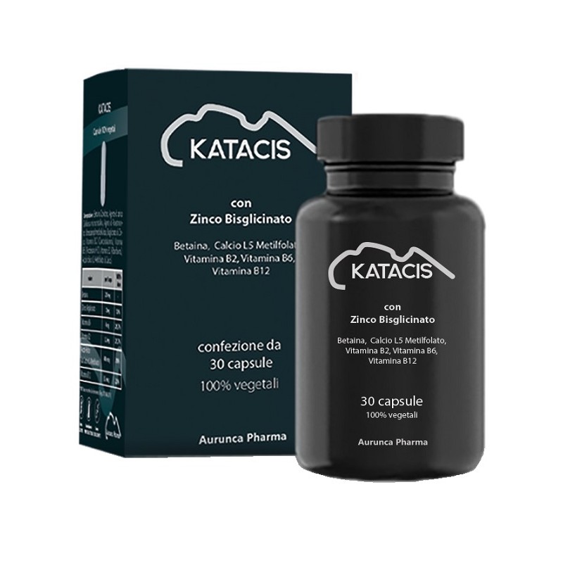 Katacis Integratore Omocisteina Zinco e Vitamine per Benessere Cardiovascolare 30 Capsule Katacis Integratore Omocisteina Zinco e Vitamine per Benessere Cardiovascolare 30 Capsule