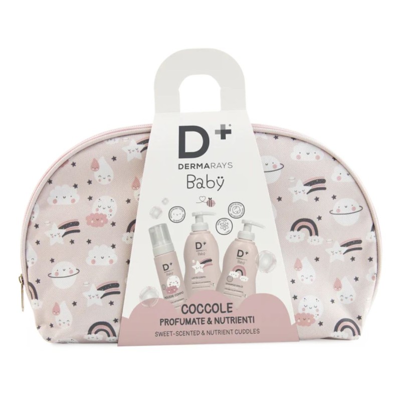 Formato di Dermarays Baby Cofanetto Baby Coccole Profumate e Nutrienti Shampoo 200 ml + Mousse 180 ml + Latte Idratante 200 ml Formato di Dermarays Baby Cofanetto Baby Coccole Profumate e Nutrienti Shampoo 200 ml + Mousse 180 ml + Latte Idratante 200 ml