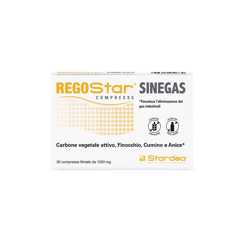 Stardea Regostar Sinegas integratore per gonfiore e gas intestinali 30 compresse Stardea Regostar Sinegas integratore per gonfiore e gas intestinali 30 compresse
