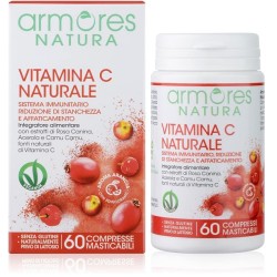 confezione di Armores Natura Vit C Naturale Bipack per Difese Immunitarie Bipack 120 Compresse Masticabili