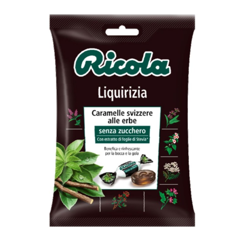 Formato di Ricola Caramelle Liquirizia senza zucchero per Gola e Alito Fresco 70g Formato di Ricola Caramelle Liquirizia senza zucchero per Gola e Alito Fresco 70g