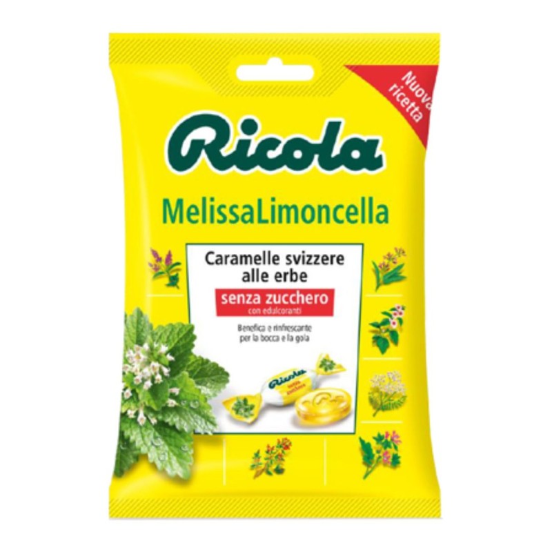 Formato di Ricola Caramelle Melissa Limoncella Senza Zucchero per Gola e Alito Fresco 70g Formato di Ricola Caramelle Melissa Limoncella Senza Zucchero per Gola e Alito Fresco 70g