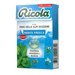 Formato di Ricola Caramelle Menta Fresca per Alito Fresco e Sollievo Gola 50g Formato di Ricola Caramelle Menta Fresca per Alito Fresco e Sollievo Gola 50g