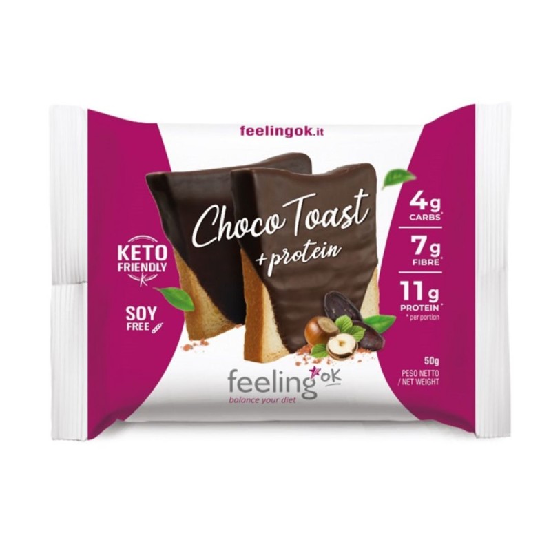 Formato di Feeling Ok Choco Toast Snack a Ridotto Contenuto di Carboidrati 50 g Formato di Feeling Ok Choco Toast Snack a Ridotto Contenuto di Carboidrati 50 g