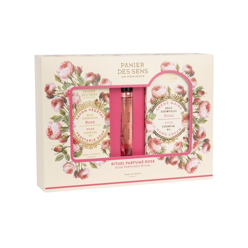 Essentiel Rituel Parfume Rose Set Completo per Cura Personale 150g+10ml+75ml