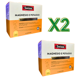 Swisse Magnesio e Potassio Forte Integratore Energizzante 2x24 Bustine Swisse Magnesio e Potassio Forte Integratore Energizzante 2x24 Bustine