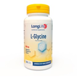 Formato di Longlife L-Glycine Integratore Alimentare di Aminoacidi 100 Capsule Formato di Longlife L-Glycine Integratore Alimentare di Aminoacidi 100 Capsule