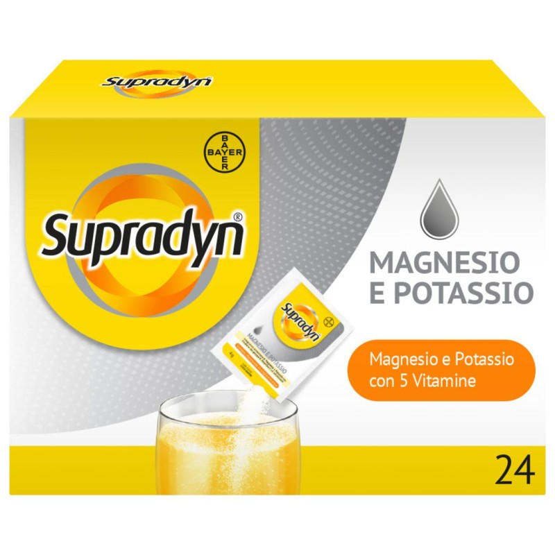 Packaging del prodotto Supradyn Magnesio e Potassio Integratore Vitamine e Minerali 24 Bustine Packaging del prodotto Supradyn Magnesio e Potassio Integratore Vitamine e Minerali 24 Bustine