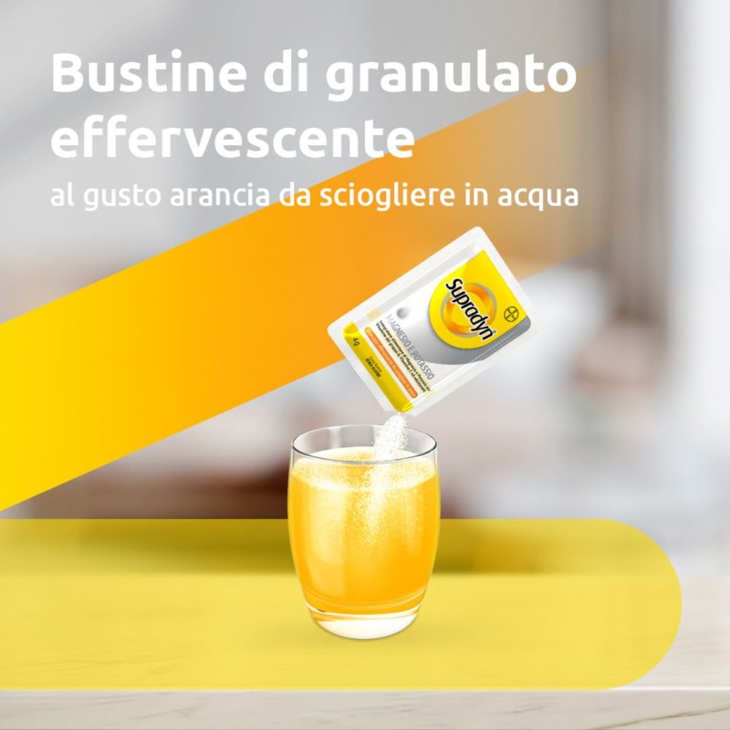 Scatola originale del prodotto Supradyn Magnesio e Potassio Integratore Vitamine e Minerali 24 Bustine Scatola originale del prodotto Supradyn Magnesio e Potassio Integratore Vitamine e Minerali 24 Bustine