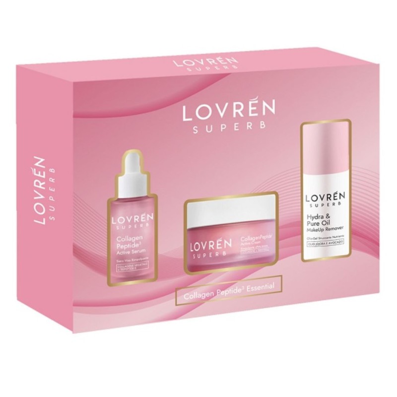 Formato di Lovren Beauty Box Skincare Collagen Therapy 1 HPO 30 ml + 1 Siero 30 ml + 1 Crema Collagen Peptide 50 ml