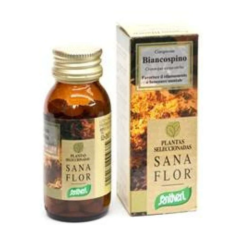 Packaging integro del prodotto Santiveri Sanaflor Biancospino integratore per rilassamento sistema nervoso 70 compresse Packaging integro del prodotto Santiveri Sanaflor Biancospino integratore per rilassamento sistema nervoso 70 compresse