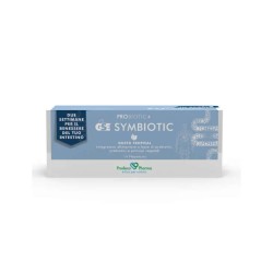 Scatola originale del prodotto Prodeco GSE Probiotic+ Symbiotic per Benessere Intestinale e Difese Immunitarie 14 Flaconcini
