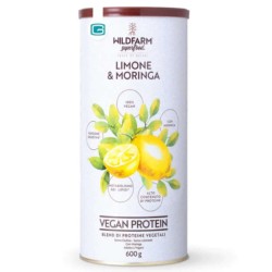 Pack ufficiale del prodotto Wildfarm Vegan Protein Limone & Moringa per Massa Muscolare e Recupero 600 g Pack ufficiale del prodotto Wildfarm Vegan Protein Limone & Moringa per Massa Muscolare e Recupero 600 g
