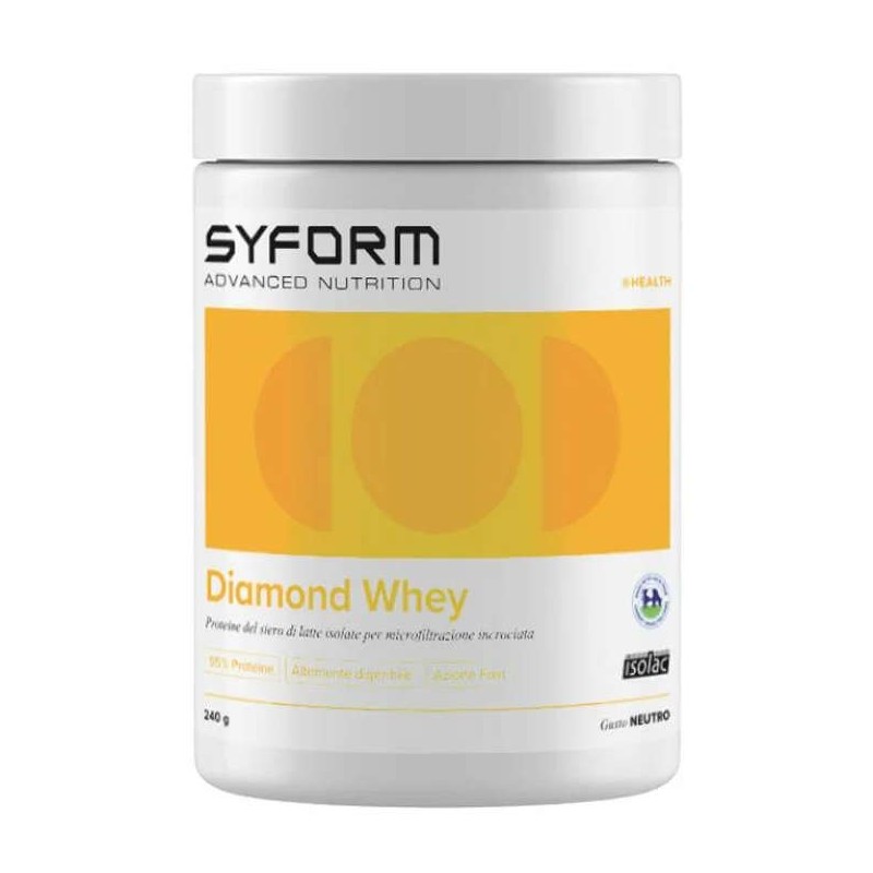 Packaging del prodotto Syform Diamond Whey integratore proteico neutro per recupero muscolare 240 g
